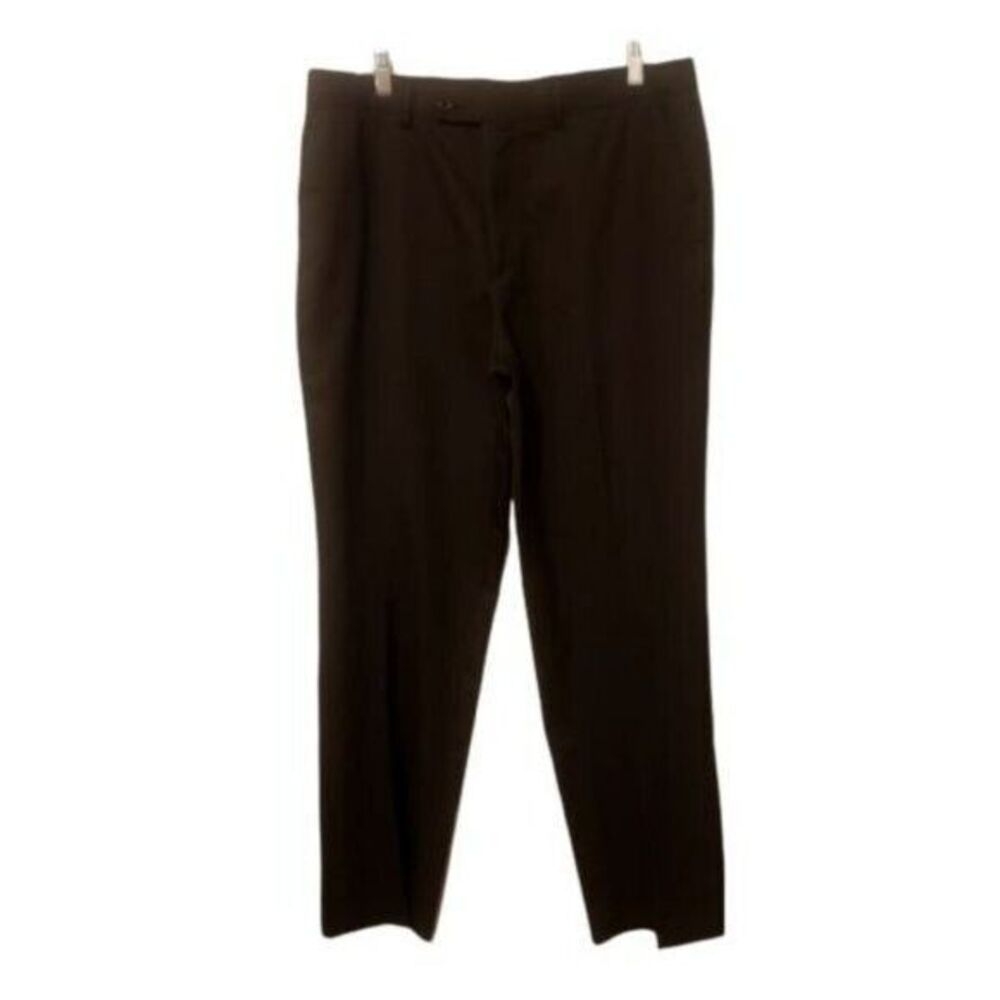 Van Heusen Mens Size 36? Black  Striped Dress Pants